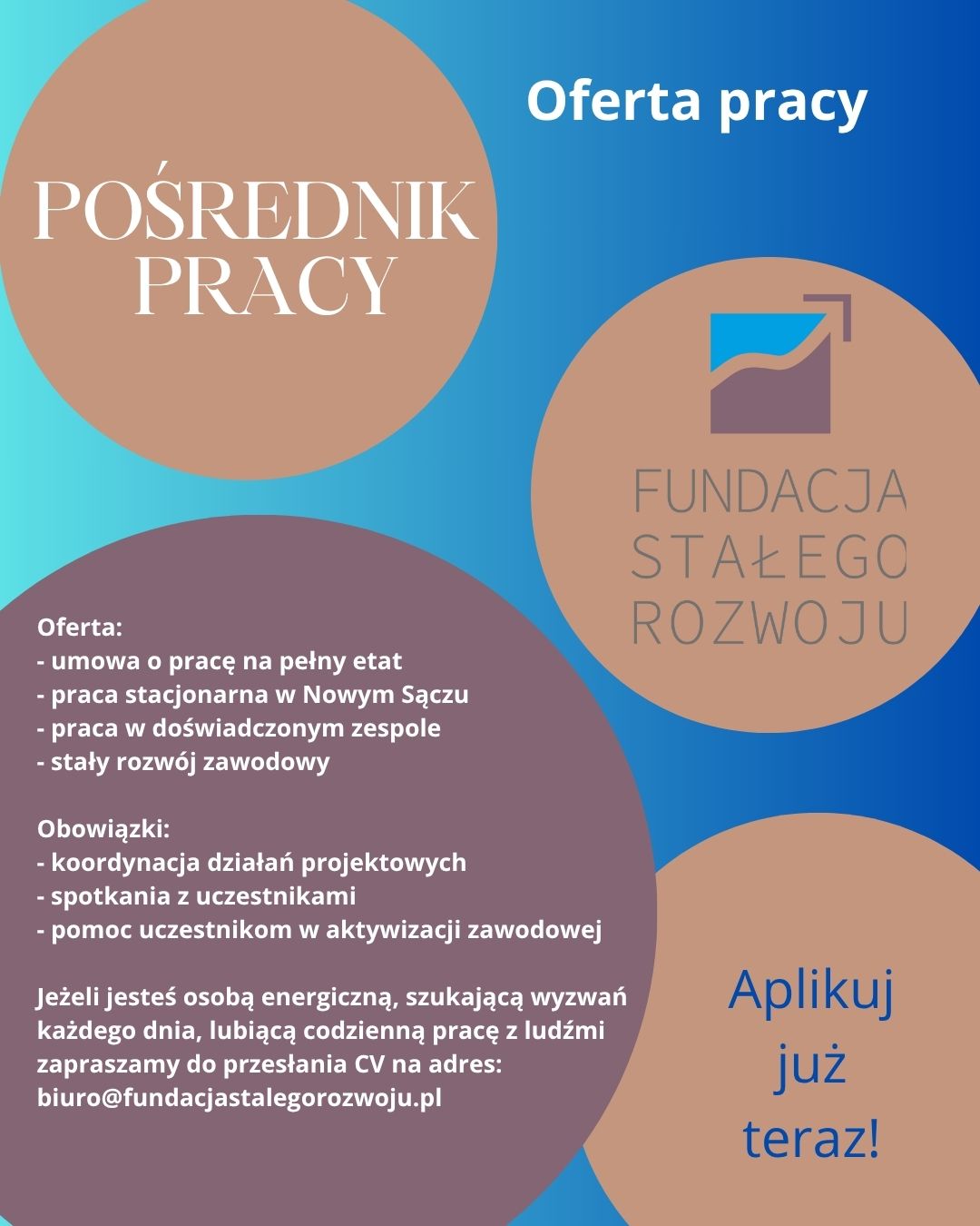 Pośrednik Pracy - Koordynator projektów poszukiwany!