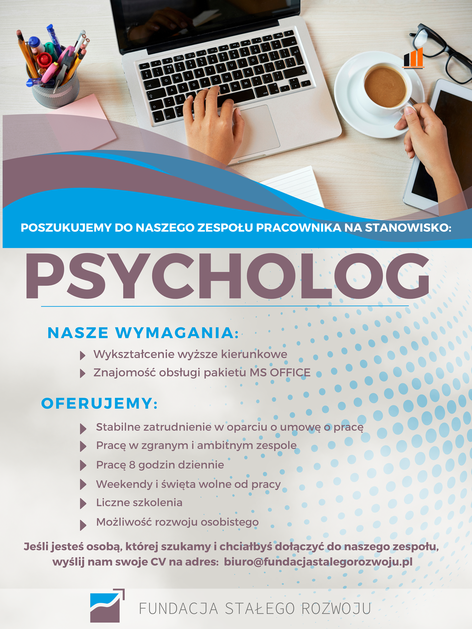 Poszukujemy Psychologa do naszego zespołu!